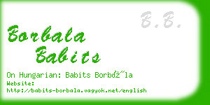 borbala babits business card